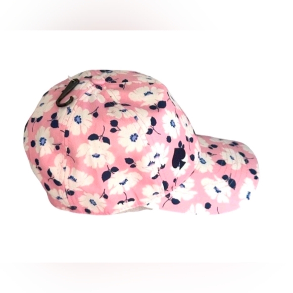 Women's Springtime Pink Floral Baseball Cap/Hat With Embroidered Logo - Picture 2 of 6